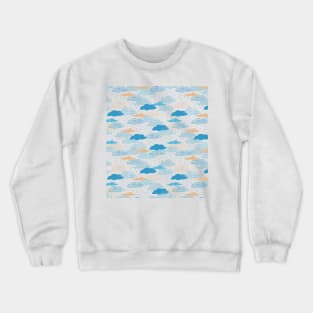 Blue Rainy Day Pattern Crewneck Sweatshirt